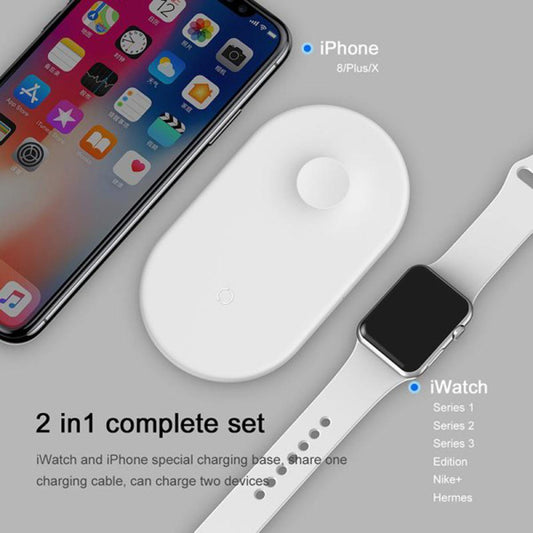 Smart 2 in 1 Wireless Qi Charger for I Phone & Watch