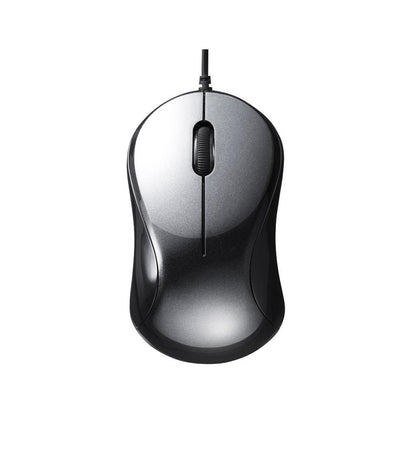 Wired Blue LED Silent USB 3 Button Mouse Buffalo Black BSMBU108 – Quiet Click, High Precision Optical Mouse for PC & Laptop