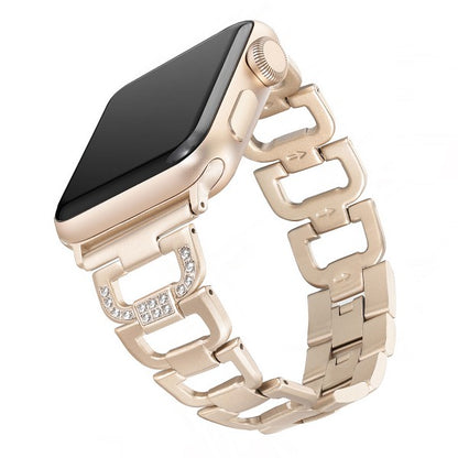 new fashion Secbolt Bling Band for i Watch Band 38mm 40mm 41mm Bling Diamond Rhinestone Metal Replacement Wristband Strap for Apl iWatch Nik+, Series 3, Series 2, Series 1, Sport, Edition, champagneGold