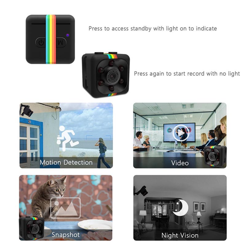 SQ11 Mini Camera 1080P  – sq11 Portable HD Nanny & Security Camera  With Night Vision & Motion Detection