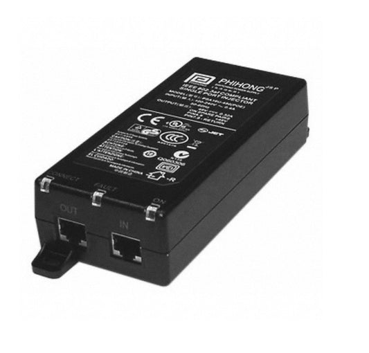 48V 0.32A Phihong POE16U-480PoE Power Supply Adapter – IEEE 802.3af Power over Ethernet Injector for IP Cameras, Access Points & VoIP Devices