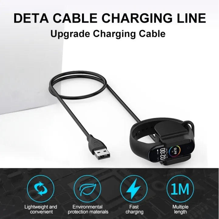 Xiaomi Mi Band 4 Charger Clip On Charging Cable, 30cm Gold Plated Pins Hi Quality Long Life Product for mi 4 Charging Cable No need to Remove mi4 band from Strap