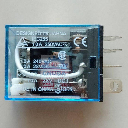 onrom AC 220V Coil 10A 240V Power Relay DPDT Led Lamp Relay