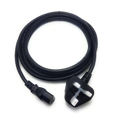 Heavy Duty UK 3-Pin Plug to IEC C13 Power Cable – 10A 250V High Quality Mains Lead for PC, Monitor, Printer & Electronics