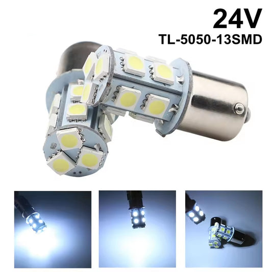 🔹 24V DC 13 LEDs SMD5050 1141 LED Bulbs  Auto / Truck / Bus / Boat / Car / Off-Road / Brake / Turn Signal / Interior Dome & Map Light