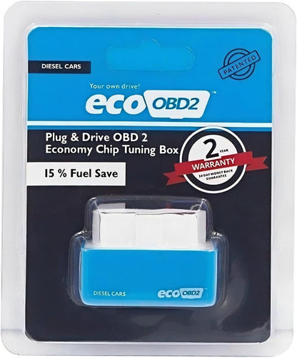 Eco OBD2 Fuel Saver Device for Diesel Cars | OBD II Plug & Play Diagnostic Port Accessory | Blue