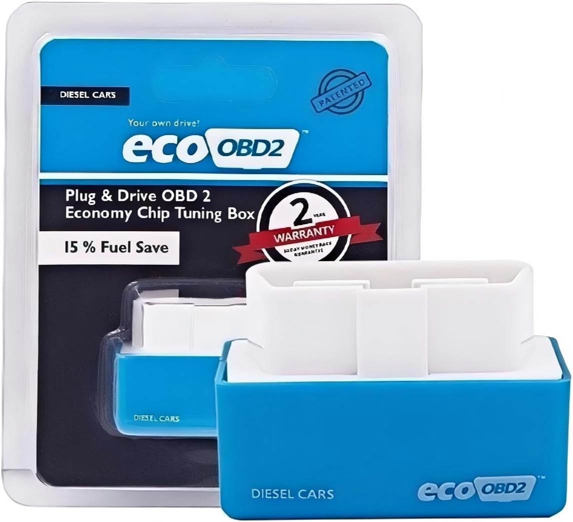Eco OBD2 Fuel Saver Device for Diesel Cars | OBD II Plug & Play Diagnostic Port Accessory | Blue