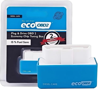 Eco OBD2 Fuel Saver Device for Diesel Cars | OBD II Plug & Play Diagnostic Port Accessory | Blue