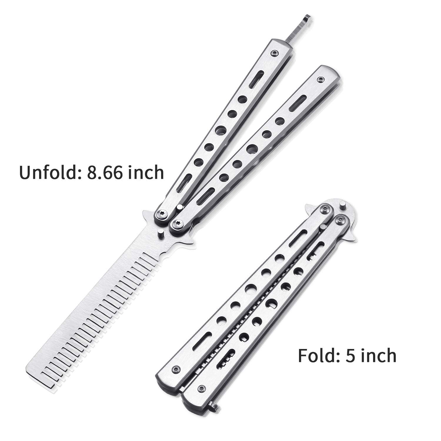 Stainless Steel Folding Practice Comb
