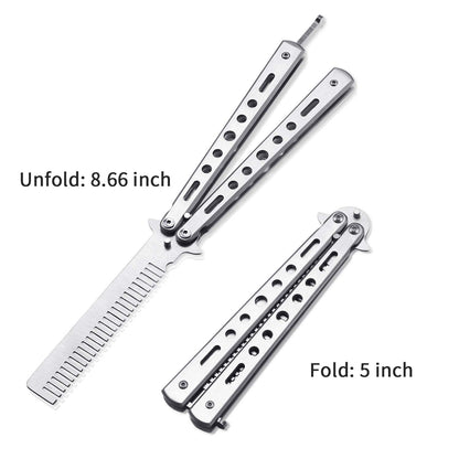 Stainless Steel Folding Practice Comb