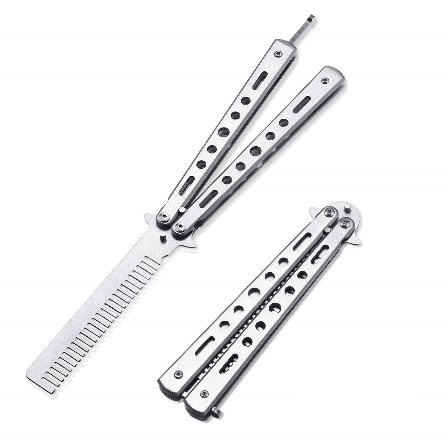 Stainless Steel Folding Practice Comb