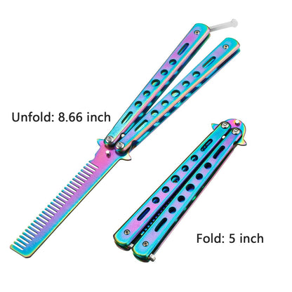 Stainless Steel Folding Practice Comb