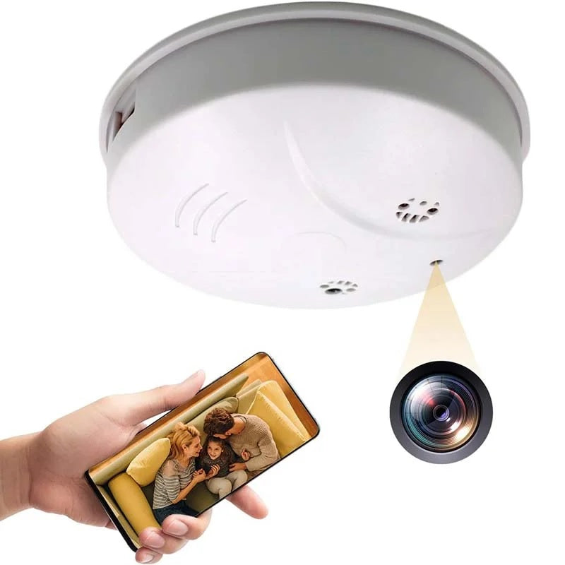 📷 WiFi Mini Detector Camera – 1080P Wireless Sm-oke Detector Security Nanny Cam  Motion Detection • Remote View •  Audio • Home & Office Surveillance