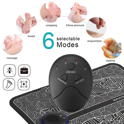 EMS Foot Massager Pad Electric Massage Cushion Foot Physiotherapy Acupuncture Relaxation Electric Muscle Stimulation Mat Trainer