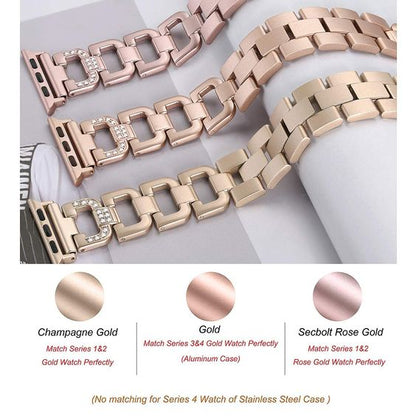 new fashion Secbolt Bling Band for i Watch Band 38mm 40mm 41mm Bling Diamond Rhinestone Metal Replacement Wristband Strap for Apl iWatch Nik+, Series 3, Series 2, Series 1, Sport, Edition, champagneGold