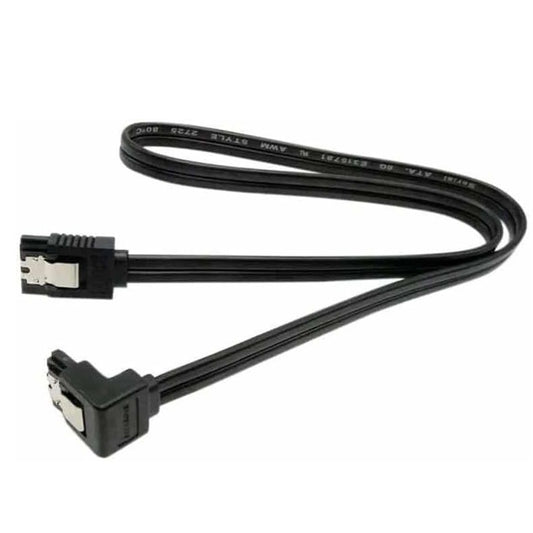 Brand New 1 PCS SATA Cable 6Gbps High Speed with Metal Lock – Right Angle Serial ATA Cable for SSD, HDD, CD/DVD Drives | Data Cable for PC, Gaming Desktop & Motherboard