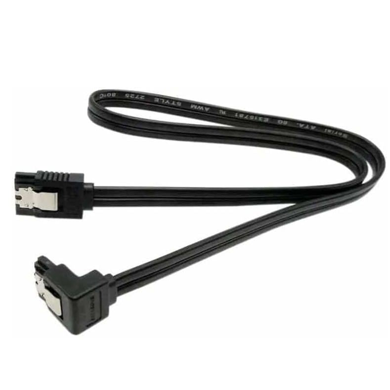 Brand New 1 PCS SATA Cable 6Gbps High Speed with Metal Lock – Right Angle Serial ATA Cable for SSD, HDD, CD/DVD Drives | Data Cable for PC, Gaming Desktop & Motherboard