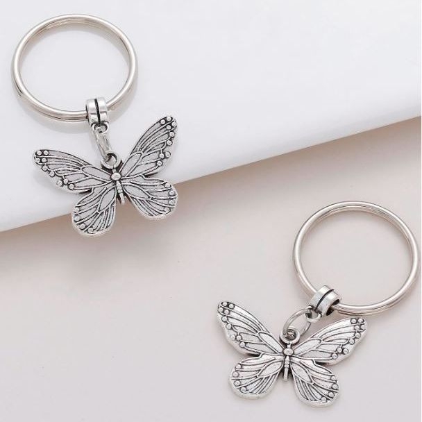 2 pcs Butterfly Charm Keychain best friend gift