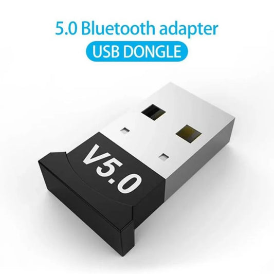 Bluetooth Mini Audio Receiver & Transmitter USB Adapter – Wireless Stereo CSR V5.0 Dongle with Blue LED for PC, Laptop, Windows
