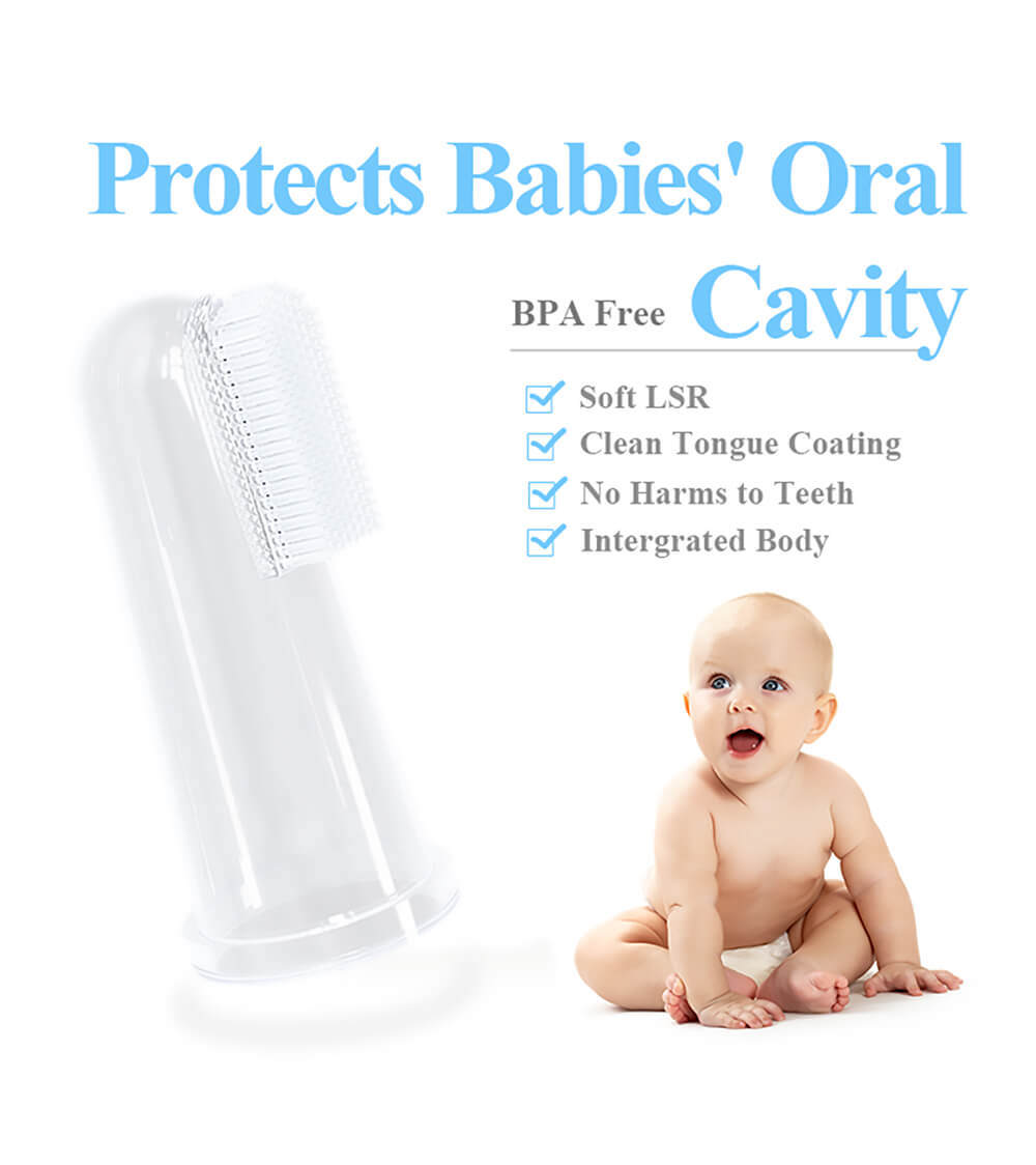 1Pcs Baby Kids Finger Toothbrush with case Silicone Soft Safe Gum Brush Children Teeth Clear Massage Deciduous Baby Training Tooth Brush