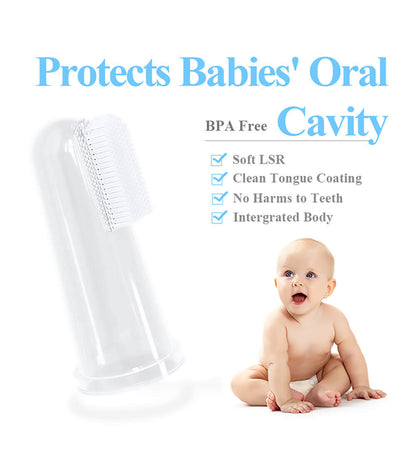 1Pcs Baby Kids Finger Toothbrush with case Silicone Soft Safe Gum Brush Children Teeth Clear Massage Deciduous Baby Training Tooth Brush