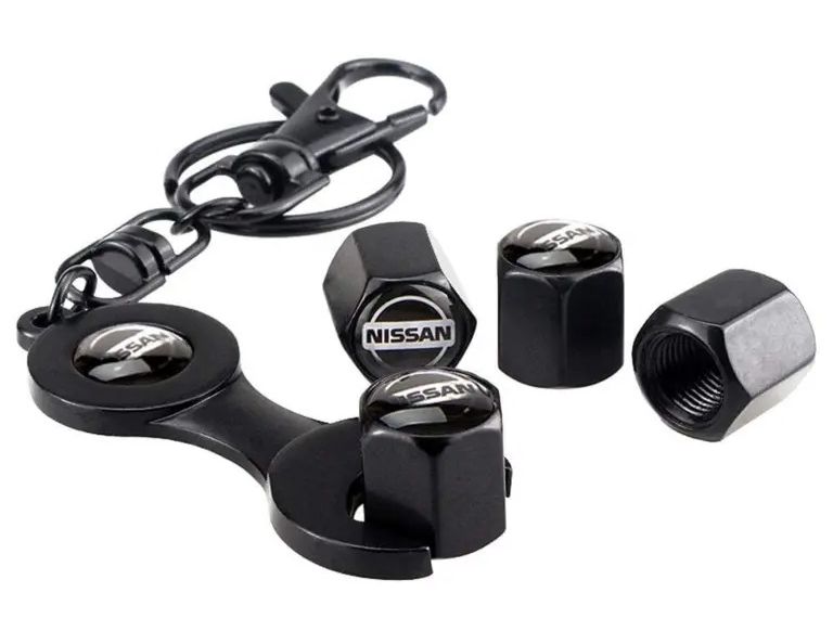 Nissan Tyre Valve Cap Premium Stainless Steel Tyre Valve Caps Universal Fit for Nissan Wheels | Sleek & Durable