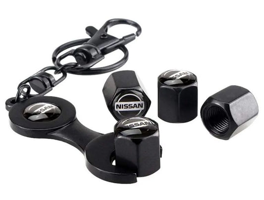 Nissan Tyre Valve Cap Premium Stainless Steel Tyre Valve Caps Universal Fit for Nissan Wheels | Sleek & Durable