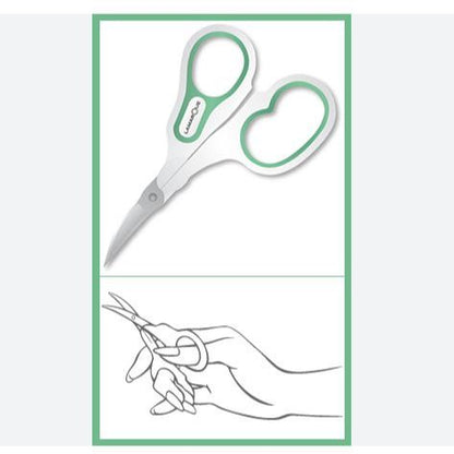 Nail beauty Scissor, Curved Blade Scissor, Stainless Steel Beauty Scissors, Suitable for Trimming Nail Eyebrows, Nose Hair, Beard, Silver, Toenails Women Men lamarque-beauty  Manicure Pedicure