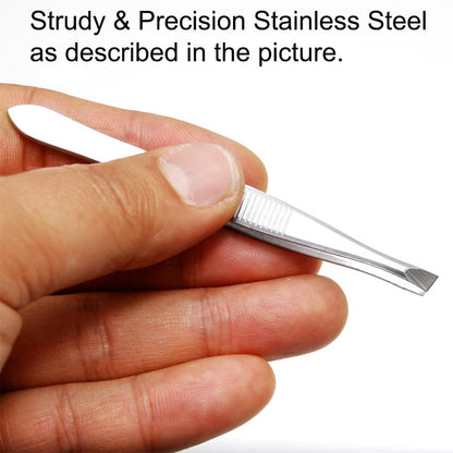 Slant Tweezers - Precision Stainless Steel Slant Tip Tweezers Hair Plucker for Hair and Eyebrows Personal Care
