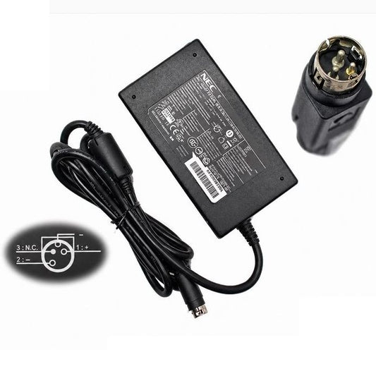 24V 2.1A AC Adapter Power Supply – Round 3 Pin Connector NEC Compatible 100-240V 50/60Hz Universal Switching Adapter for Printer, Scanner, CCTV, UPS Battery, Water Plant, PLC, Audio Amplifier, Sound Bar & Electronics