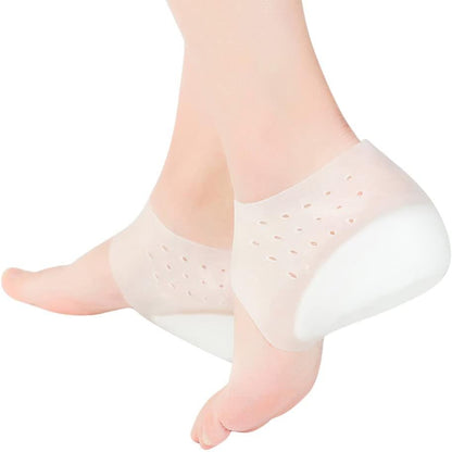 4 cm Invisible Height Increase Silicone Sock Gel Heel Pads Hi Qulity Orthopedic Arch Support Heel Cushion Insoles 4cm Unisex dropshippg
