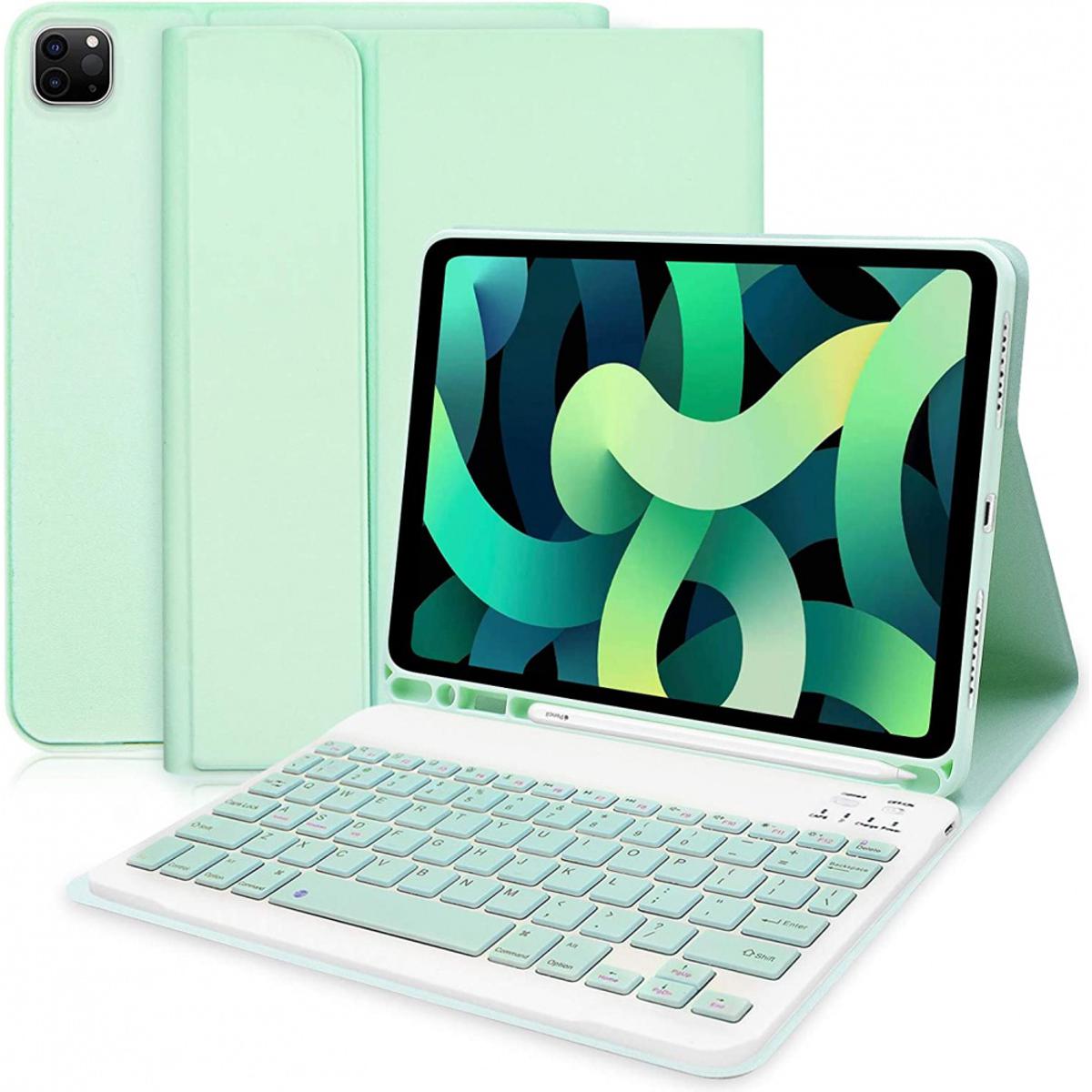 Apple Pad 10.9 Air 4th/5th Generation Case with Keyboard (2020/2022, 10.9) & Green