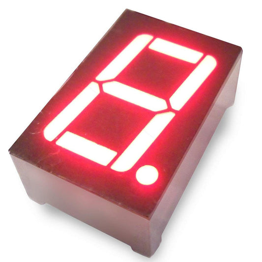 1 inch 1 digit 7 segment red LED display • Common cathode 1 bit digital 7 seven segment • High quality and long life • Ideal for electrical circuitry and DIY projects