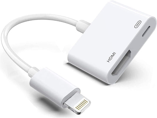 Apple to HDMI Lightning Digital AV Adapter 1080P Lightning to HDMI Cable Sync Screen HDMI Connector Need Charging Power Support Phone 11 ProXRXsX87 Plus Pad to TV Projector Monitor Support