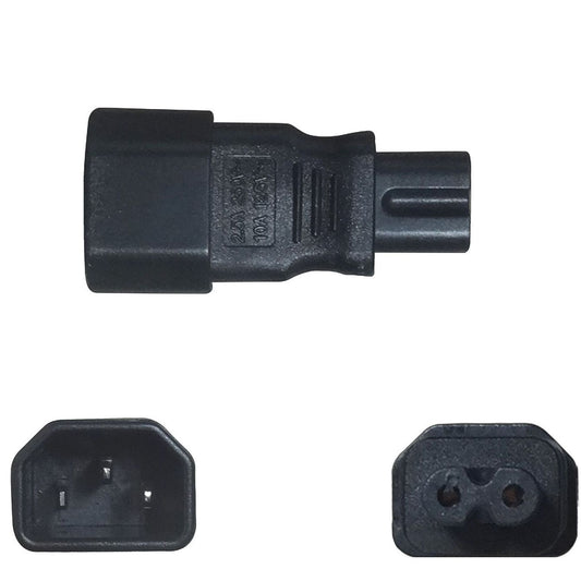 C14 to C7 Power Adapter IEC 320 Male C14 to IEC Female C7 Power Extension Adapter