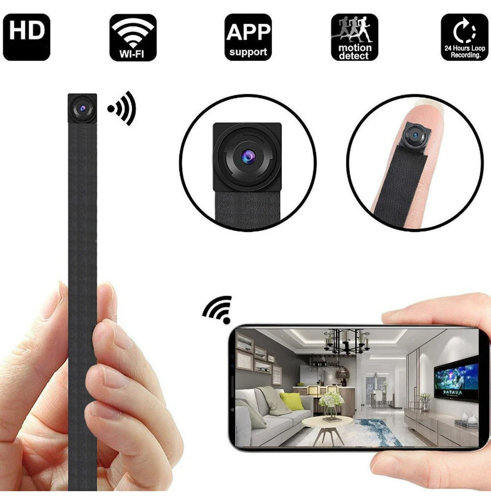 HD WiFi Mini Camera 1080P DIY Security Camera with 3 Battery Case, Motion Detection & Remote Viewing