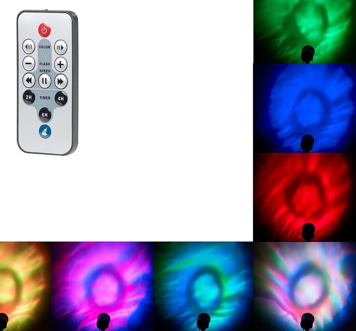 Lunartec LED RGB Light Projector Remote Control – Timer & Mode Control