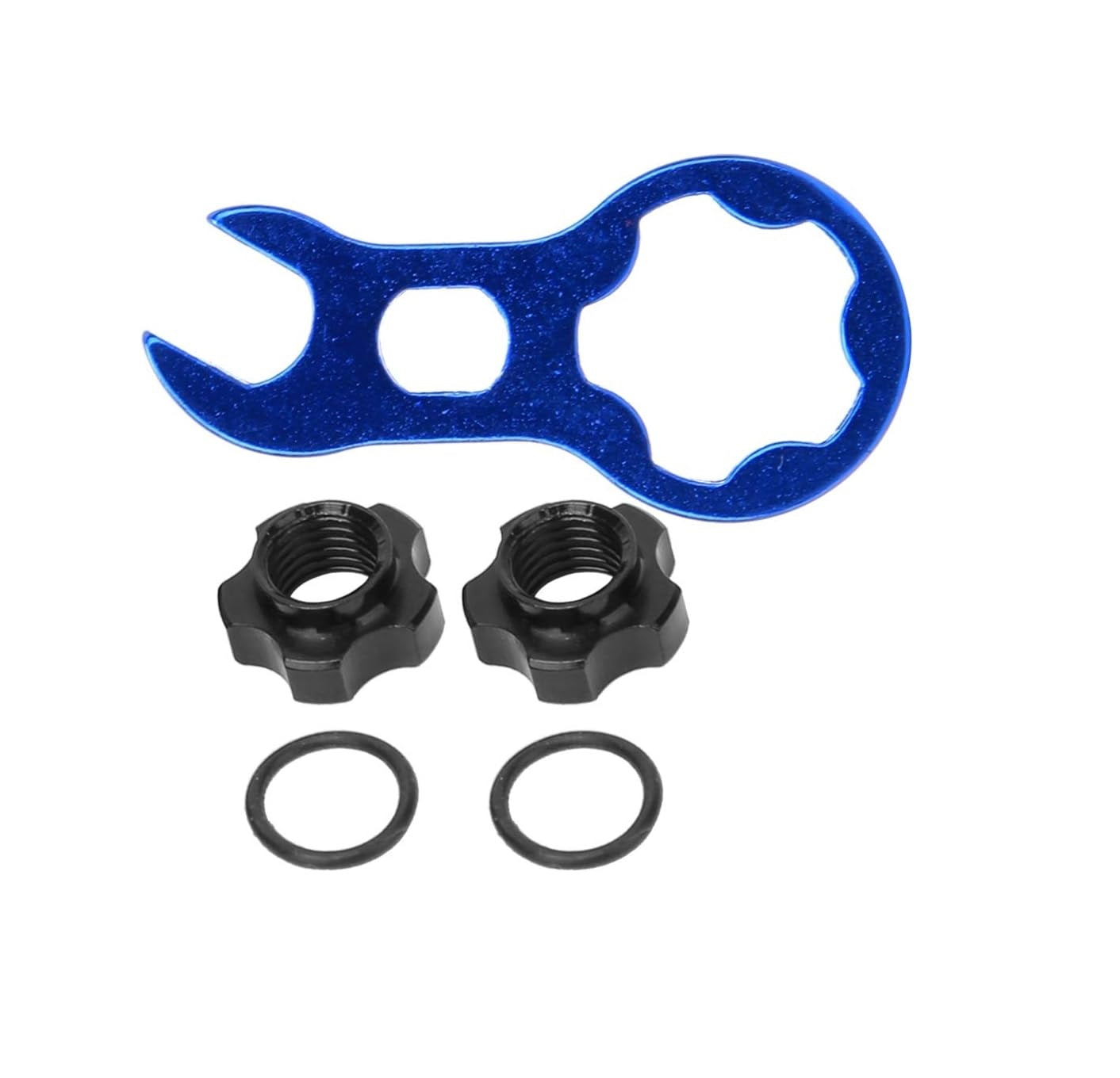 Bike Valve Nuts for Presta Valve – Aluminum Alloy Bicycle Inner Tube Valve Nut Set with Wrench Tool for Mountain & Road Bikes