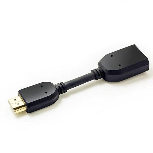 HD Extension Adapter Cable  4096 x 2160p Gold plated conFor Google Chromecast Miracast 11cm 360 rotating adapter Extender Cable For Chromecast , Nero Pleases HDMI Bands L Shape DVR/NVR HDMI female to male Arbitrary Angle Adjustabe rotating adapter