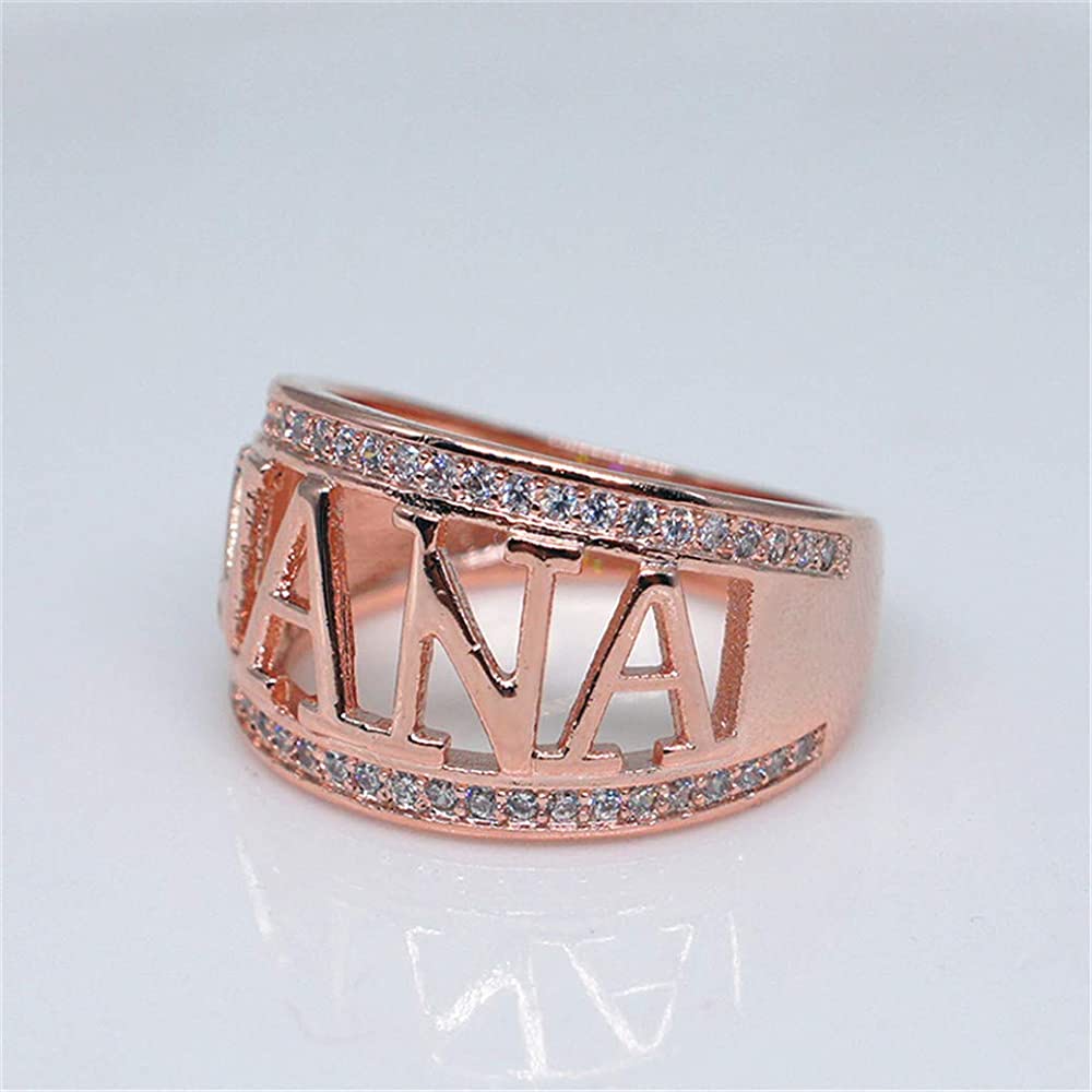 9size and 7size GOMYIE Exquisite Nana Ring Christmas Gift Birthday Present Ring