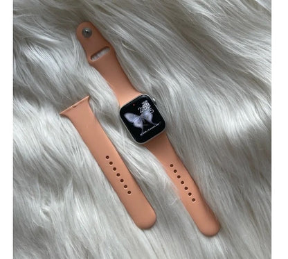 Peach Color Strap 38mm 40mm 42mm  Soft Silicone universal