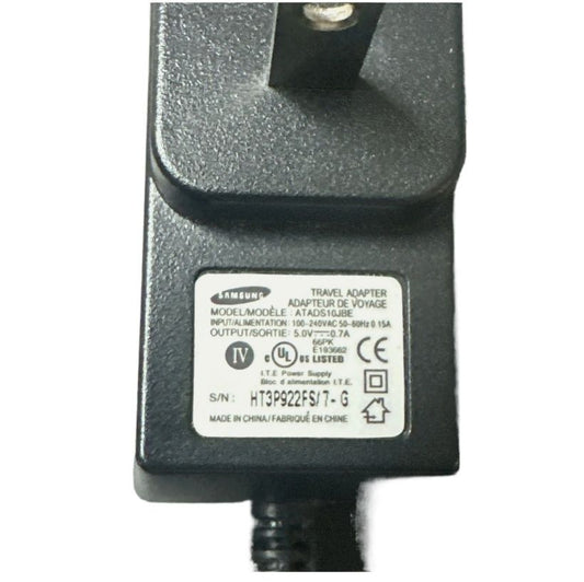 20 Pin Travel Charger 5.0V 0.7A ATADS10JBE Fast Charging Adapter Black for Old Sam-sung Phones