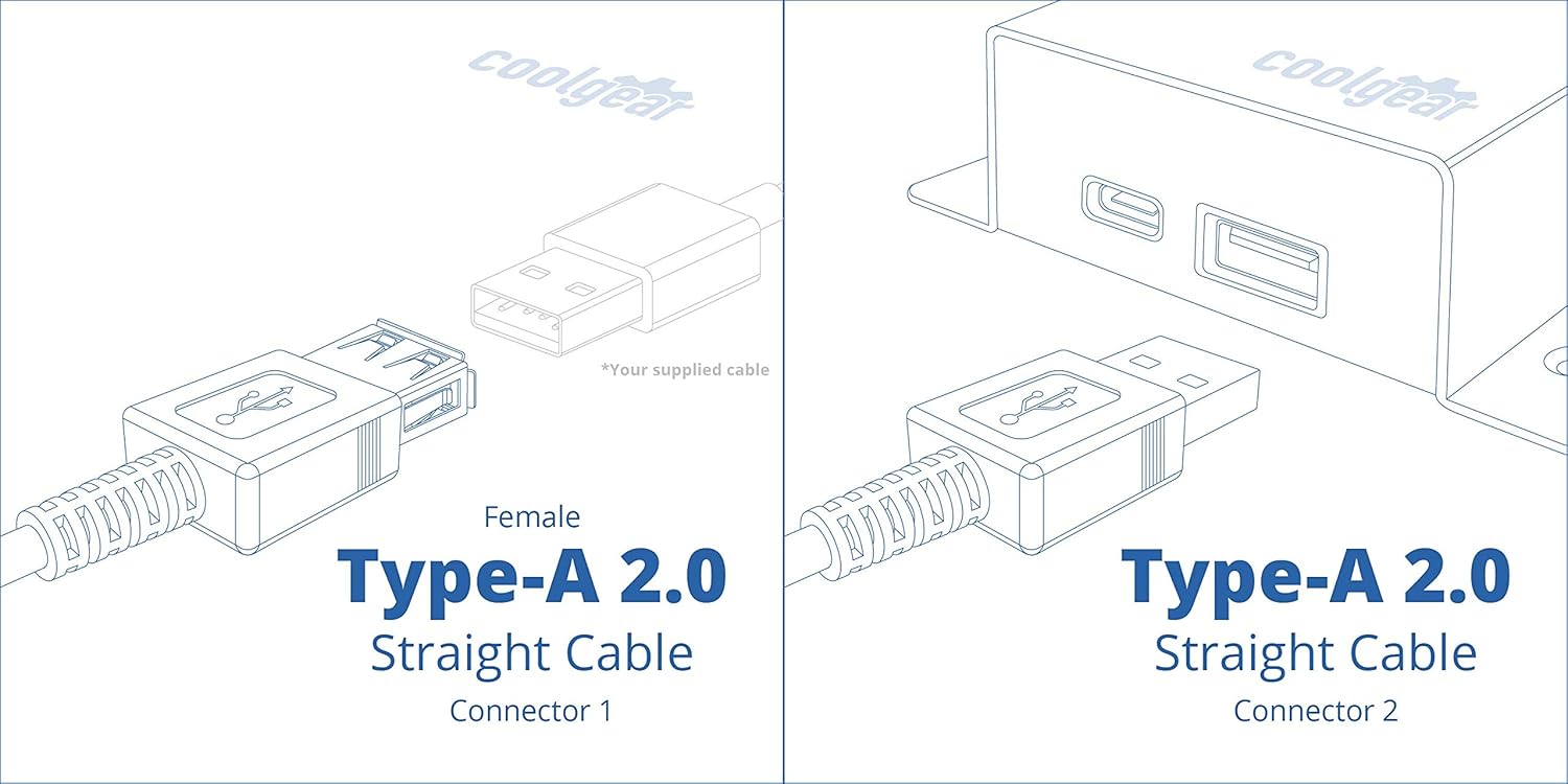 2.5 Meter USB A Male to Female Extension Cable – Black, High-Speed USB 2.0/3.0, Durable Data & Charging Lead