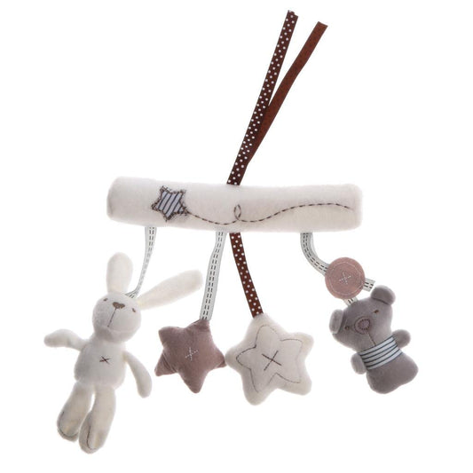 Baby Plush Musical Hanging Toy – Cute Rabbit &amp; Star | Cot, Stroller &amp; Car Seat Toy