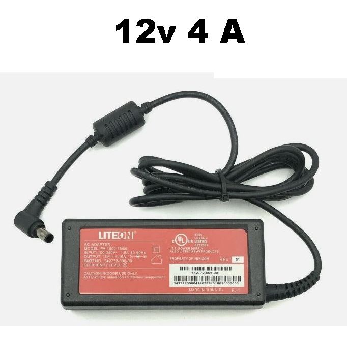 12V 4A Original Lite-On AC Adapter Power Supply – 5.5mm x 3.5mm Barrel Pin