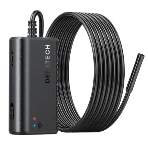 DEPSTECH Wireless Endoscope Inspection Camera, IP67 Waterproof WiFi With Lights, 1200P HD Semi-Rigid Snake Cable for Android and iOS Smartphone, iPhone, Tablet (11.5FT)