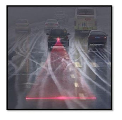 Rear-End Automotive Red Laser Anti-Collision Fog Light – Waterproof Car Safety Warning Laser Tail Light for Night & Fog Driving