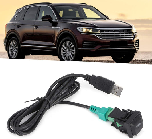 Stereo Usb Cable Adapter Switch Button Stable Connection Cd Player Radio Auto Universal Connecting Wire Dc 12v