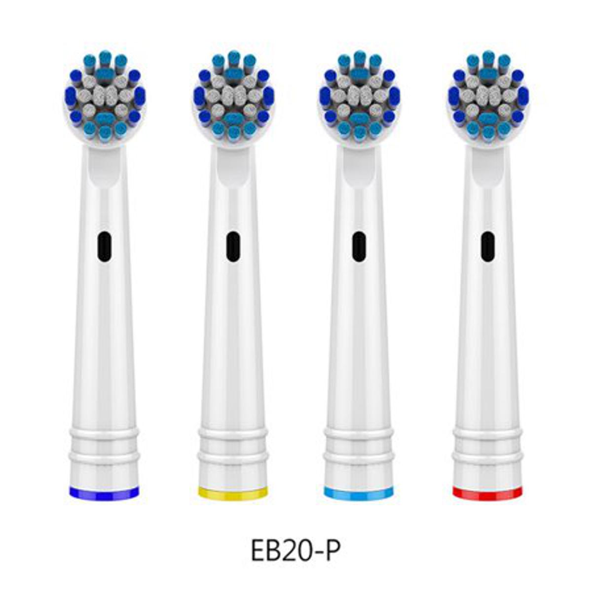 Action Electric Toothbrush Replacement Brush Heads Refill, 4 Count, EB20-P