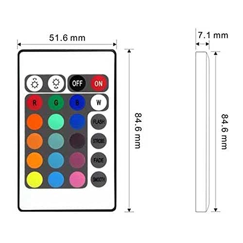 24-Key IR Remote Controller for RGB LED Light Strip – DC 12V